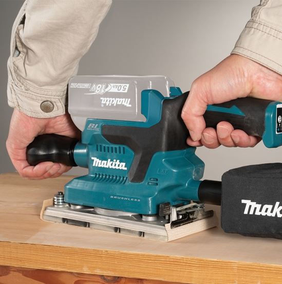 Makita LXT Series XOB03Z Brushless Finishing Sander, Tool Only, 18 V, 1/3 Sheet - VORG2554160