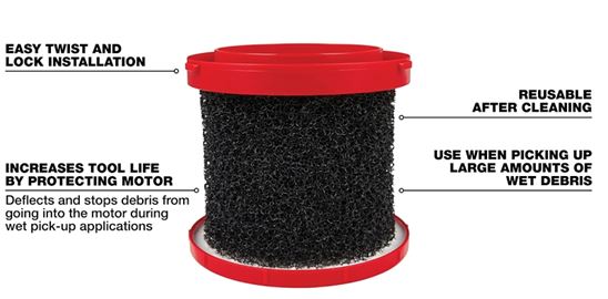 Milwaukee 49-90-2015 Standard Foam Filter - VORG2101947