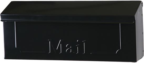 Gibraltar Mailboxes Townhouse THHB0001 Mailbox, 260 cu-in Capacity, Steel, Powder-Coated, Black, 15.2 in W, 3.9 in D