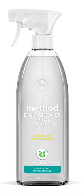 method 1390 Shower Cleaner, 28 oz, Liquid, Pleasant, Colorless/Translucent
