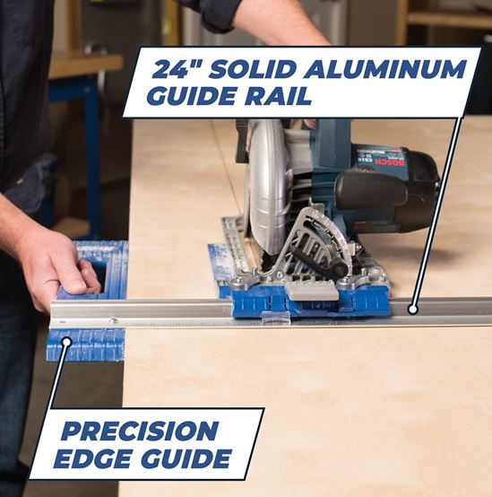 Kreg Rip-Cut KMA2685 Circular Saw Edge Guide, Aluminum/Plastic - VORG1577014