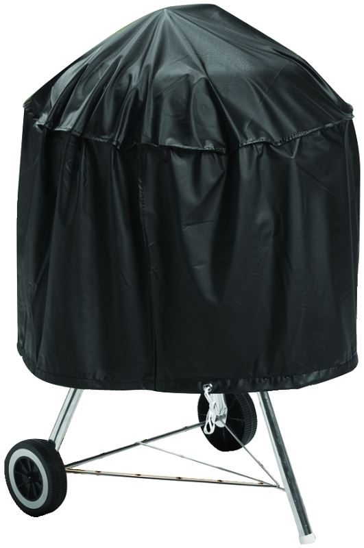 Omaha Grill Cover, 29 in W, 18 in H, Vinyl, Black