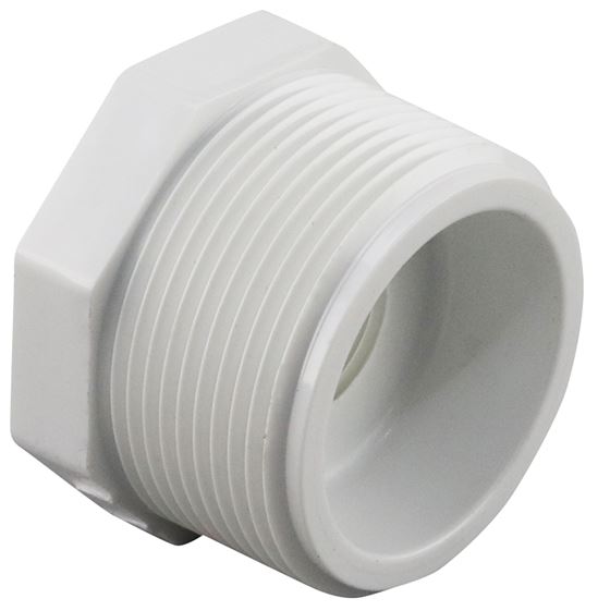 Genova 300 Series 34355 Reducing Bushing, 1-1/2 x 1/2 in, MIP x FIP, White, SCH 40 Schedule - VORG0599449