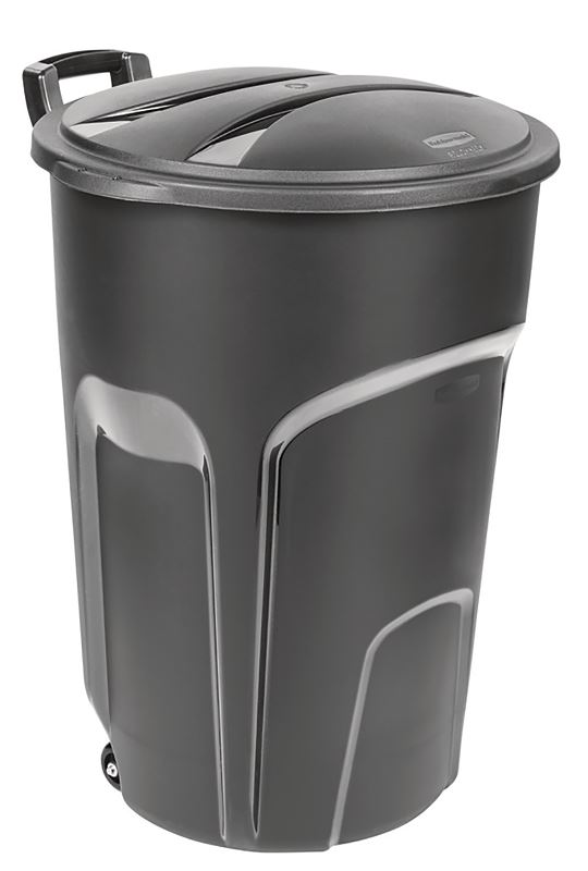 Rubbermaid 1878129 Trash Can, 32 gal Capacity, Plastic, Black - VORG0941500