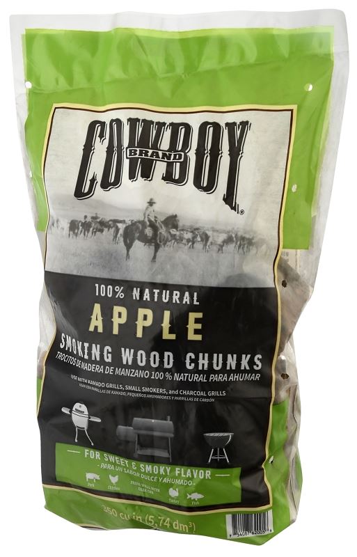 Cowboy 52330 Smoking Chunk, 16-3/4 in L, Wood, 350 cu-in, Pack of 6 - VORG0360040