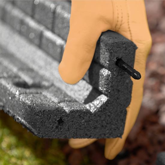 Rubberific RBFE4BK40 Brickface Landscape Edging, 48 in L, L, Rubber, Black - VORG0194035