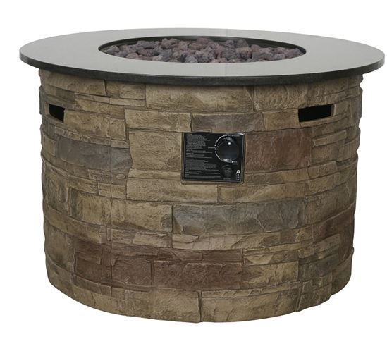 Seasonal Trends 52074 Morgan Hill Fire Table, 36 in W, Round Table - VORG7416209