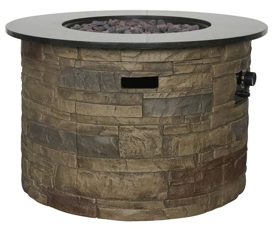 Seasonal Trends 52074 Morgan Hill Fire Table, 36 in W, Round Table - VORG7416209