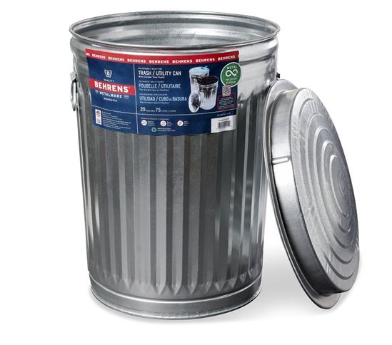 Behrens 1211 Trash Can, 20 gal Capacity, Steel - VORG6931166