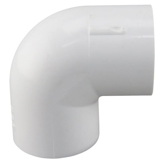 Lasco 406010CPRMC Pipe Elbow, 1 in, Slip, 90 deg Angle, PVC, White, SCH 40 Schedule