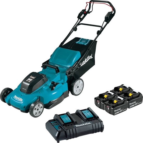 Makita LXT XML11CT1 Cordless Lawn Mower Kit, Battery Included, 5 Ah, 36 V, Lithium-Ion, 21 in W Cutting, 1-Blade - VORG7447162