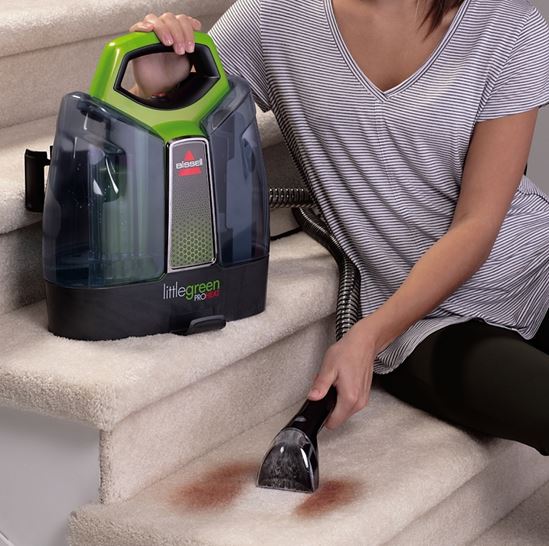 Bissell Little Green Max Pet Series 3857 Portable Carpet Cleaner, 32 oz Tank, 3 in W Cleaning Path - VORG7355910