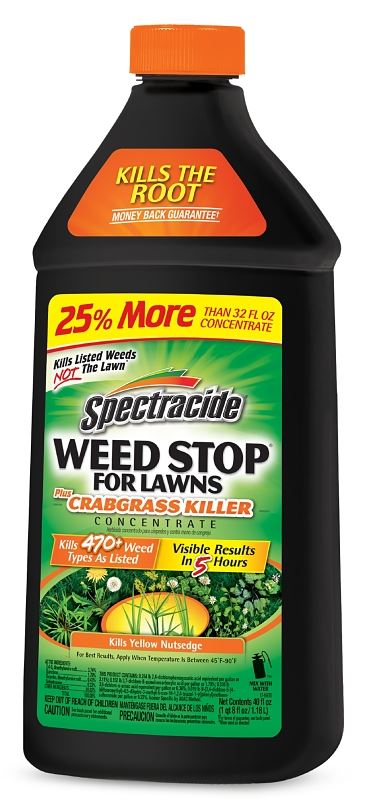 Spectracide HG-96624 Concentrated Weed Killer, Liquid, Spray Application, 40 oz Container - VORG7194814