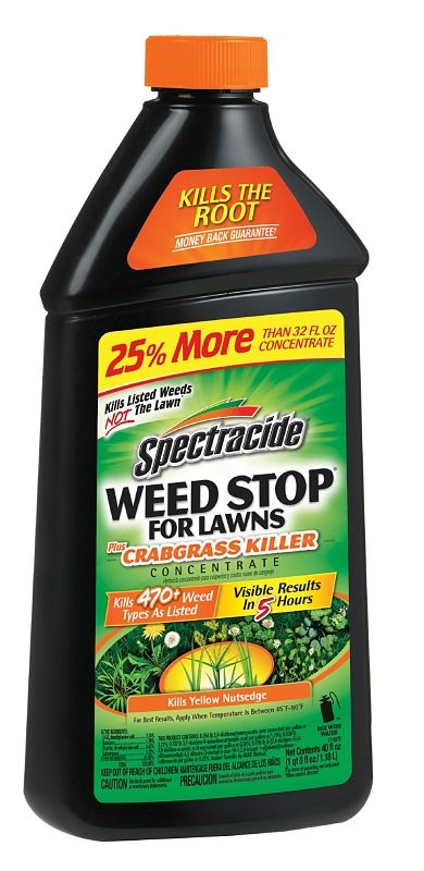 Spectracide HG-96624 Concentrated Weed Killer, Liquid, Spray Application, 40 oz Container - VORG7194814