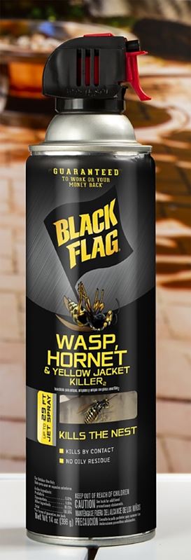 Black Flag HG-11123 Wasp, Liquid, Spray Application, 14 oz Aerosol Can - VORG7067978