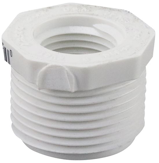 IPEX 435701 Reducing Bushing, 1 x 1/2 in, MPT x FPT, White, SCH 40 Schedule, 150 psi Pressure