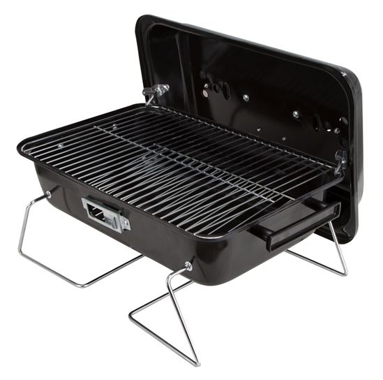 Omaha YS1082 Portable Charcoal Grill, 2-Grate, 168 sq-in Primary Cooking Surface, Black, Steel Body - VORG9206988