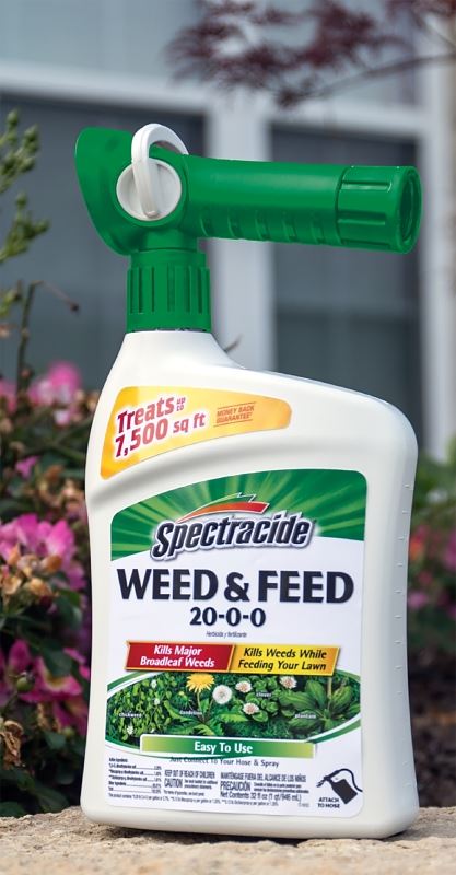 Spectracide HG-96262 Weed and Feed Killer, 32 fl-oz, Liquid, 20-0-0 N-P-K Ratio - VORG7021694