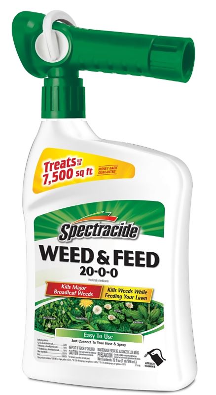 Spectracide HG-96262 Weed and Feed Killer, 32 fl-oz, Liquid, 20-0-0 N-P-K Ratio - VORG7021694