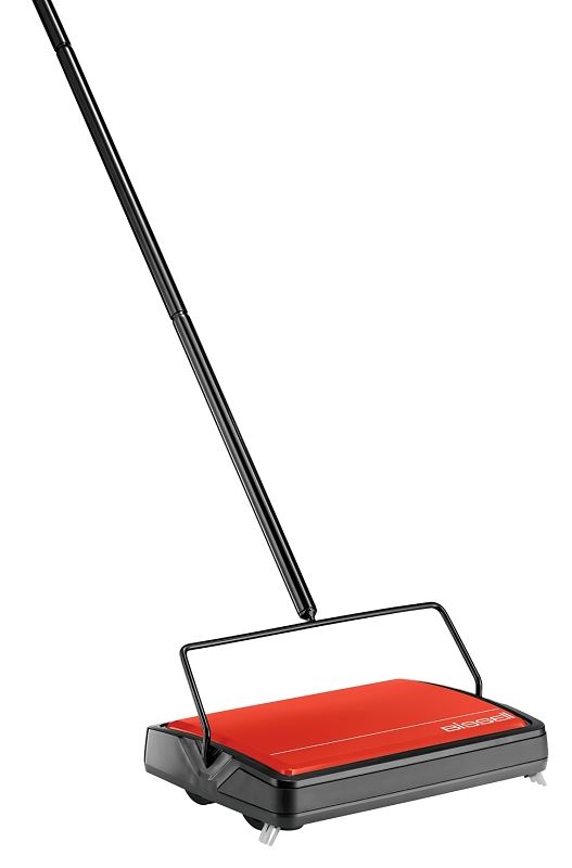 Bissell Refresh 2483 Carpet and Floor Manual Sweeper, 9-1/2 in W Cleaning Path, Orange - VORG6212856