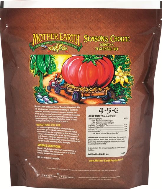 Mother Earth HGC733954 Tomato and Vegetable Mix, 4.4 lb Case, Solid, 4-5-6 N-P-K Ratio - VORG5434832