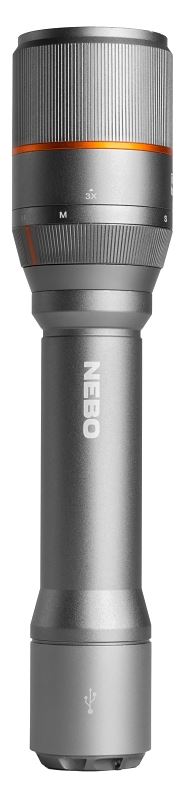 Nebo DAVINCI NEB-FLT-0021 Handheld Flashlight, 4500 mAh, Lithium-Ion Battery, LED Lamp, 3500 Lumens, 2 hr Run Time - VORG5180062