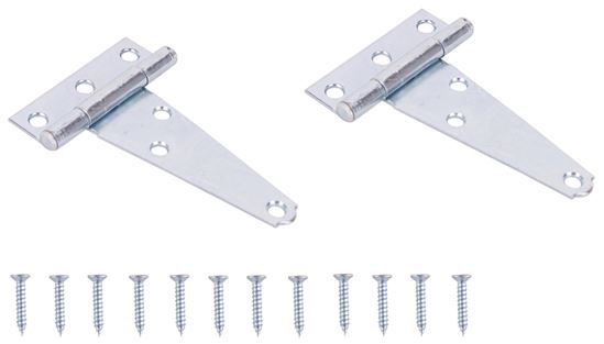 ProSource LTH-Z03-C2PS T-Hinge, Steel, Zinc, Fixed Pin, 180 deg Range of Motion, 26 (Pair) lb