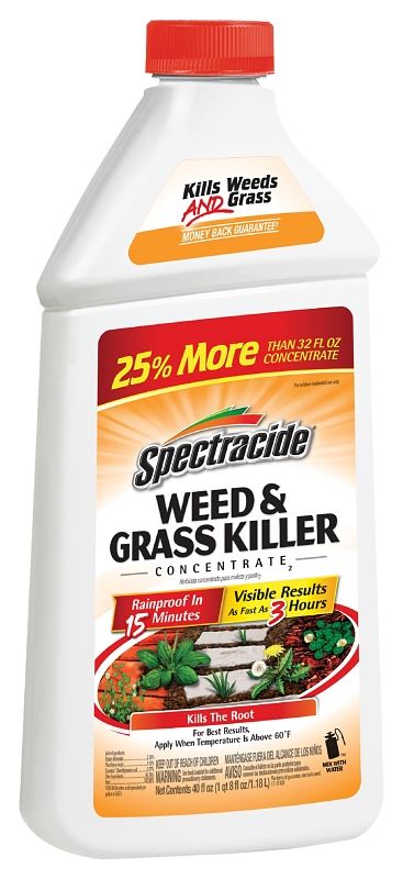 Spectracide HG-56009 Weed and Grass Killer, Liquid, Amber, 40 fl-oz Bottle - VORG4374005