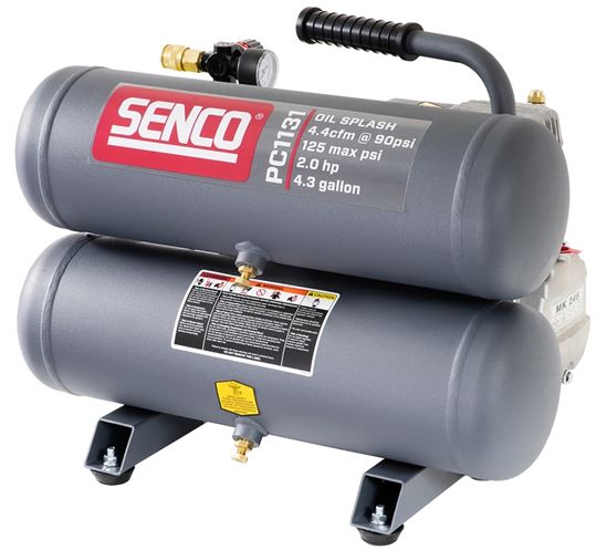 Senco PC1131 Air Compressor, Tool Only, 4.3 gal Tank, 2 hp, 115 V, 125 psi Pressure, 1-Stage, 4.4 scfm Air - VORG3228764