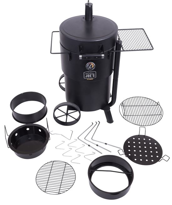 Char-Broil 19202089 Drum Smoker, Porcelain-Coated Steel Cooking Surface, Charcoal, Steel, Black - VORG3662152