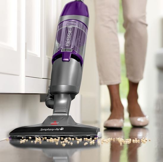 Bissell 1543 Vacuum and Steam Mop, 1100 W Steam, 400 W Vacuum, 12.8 oz Tank, Grapevine Purple/Silver - VORG2047231