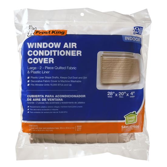 Frost King AC11H Air Conditioner Cover, 20 in L, 28 in W, Plastic, Light Tan - VORG2416568