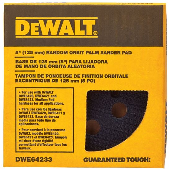 DEWALT DWE64233 Sander Pad, 5 in Dia, Hook and Loop - VORG0803320