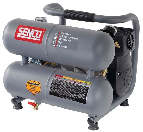 Senco PC0968 Air Compressor, Tool Only, 2.5 gal Tank, 1 hp, 115 V, 135 psi Pressure, 2.2 scfm Air - VORG0297333