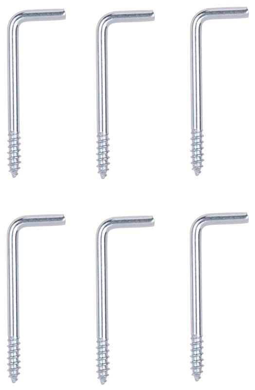 ProSource Screw Hook, 9/16 in Opening, 3.8 mm Thread, 1-7/8 in L, Steel, Zinc