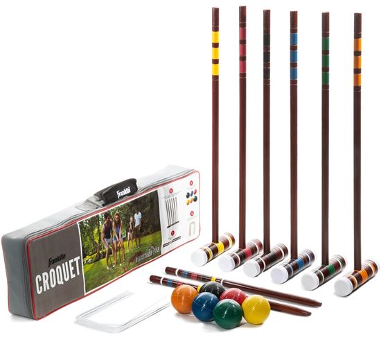 Franklin Sports 50211 Family Croquet Set, Wood Mallet - VORG4778908