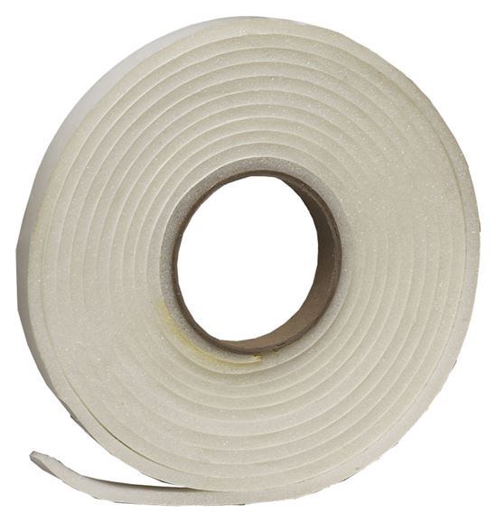 Frost King L342H Foam Tape, 3/4 in W, 17 ft L, 1/4 in Thick, Polyfoam, White