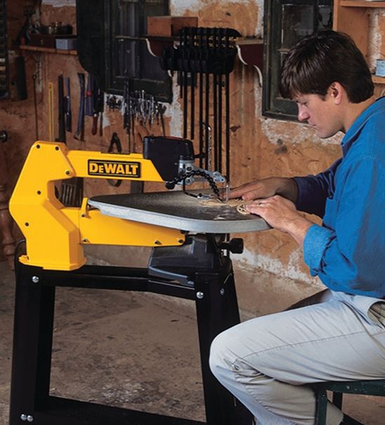 DEWALT DW788 Scroll Saw, 120 V, 1.3 A, 5 in L Blade, 13/16 in Cutting Capacity, 400 to 1750 spm, 3/4 in L Stroke - VORG6809800