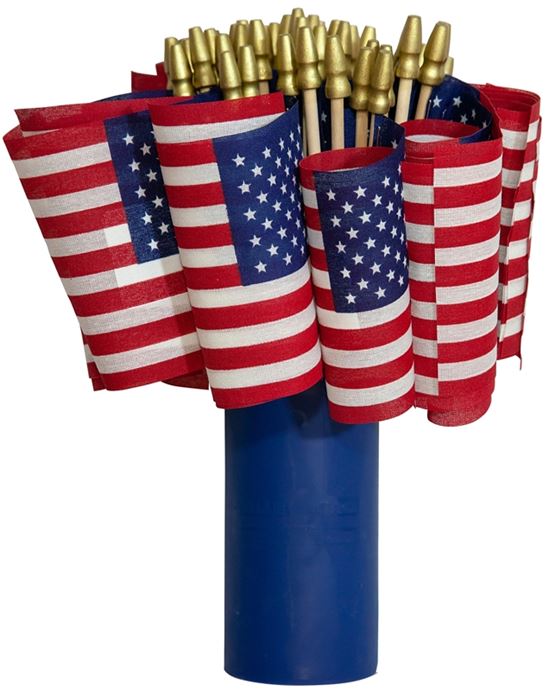 Valley Forge USE8D USA Stick Flag Display, Polycotton, Pack of 48 - VORG8147100