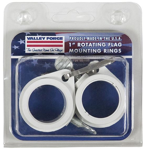 Valley Forge 28219 Flag Mounting Ring, Rotating, PVC, For: 1 in Dia Flag Poles - VORG8165052