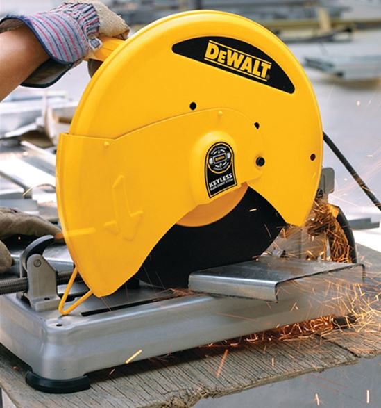 DEWALT D28715 Chop Saw, 120 V, 15 A, 14 in Dia Blade, 4-1/2 x 6-1/2 in Rectangular, 5 in Round Cutting Capacity - VORG4722336