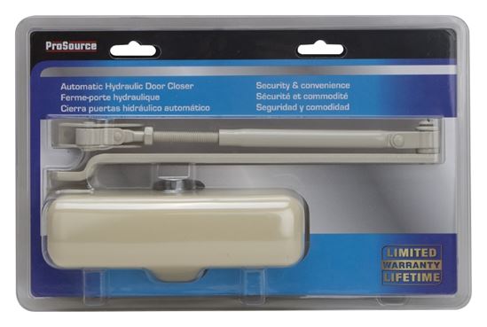 ProSource C103-BH-SA-IV Door Closer, Automatic, Aluminum, Ivory, 140 lb, 150 x 19 mm Mounting Hole Distance - VORG6068019