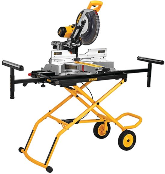 DEWALT DWX726 Rolling Miter Saw Stand, 300 lb, 98 in W Stand, 32-1/2 in H Stand, Steel, Black/Yellow - VORG1551464