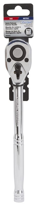 Vulcan TR0012 Quick Release Ratchet Handle, 9-1/2 in OAL, Chrome - VORG6002547