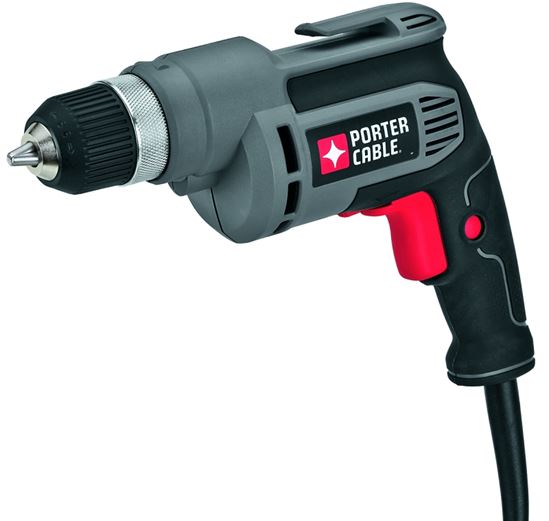 Porter-Cable PC600D Electric Drill, 6.5 A, 3/8 in Chuck, Keyless Chuck, 6 ft L Cord - VORG0325779