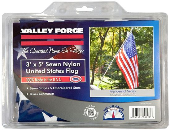 Valley Forge USPN-1 USA Flag, 3 ft W, 5 ft H, Nylon - VORG6359012