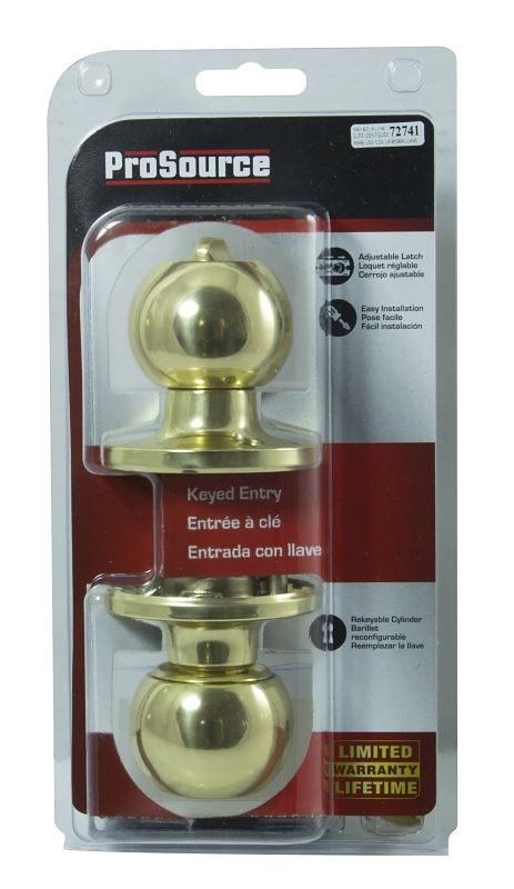 ProSource Entry Knob, Stainless Steel, KW1, KA3 Keyway, 3 Grade, Pack of 3 - VORG5905609