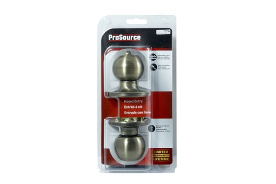 ProSource Entry Knob, Brass, KW1, KA3 Keyway, 3 Grade, Pack of 3 - VORG6997159