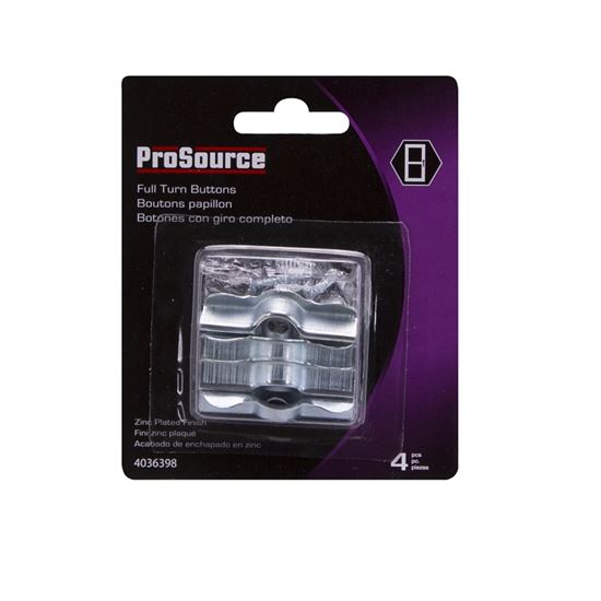 ProSource 23166ZCB-PS Turn Button, Steel, 1-3/4 in L Dimensions - VORG4036398