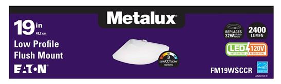 Metalux FM CCT Series FM19WSCCR Flush Mount Fixture, 120 V, 31.9 W, LED Lamp, 2500 Lumens - VORG9804949